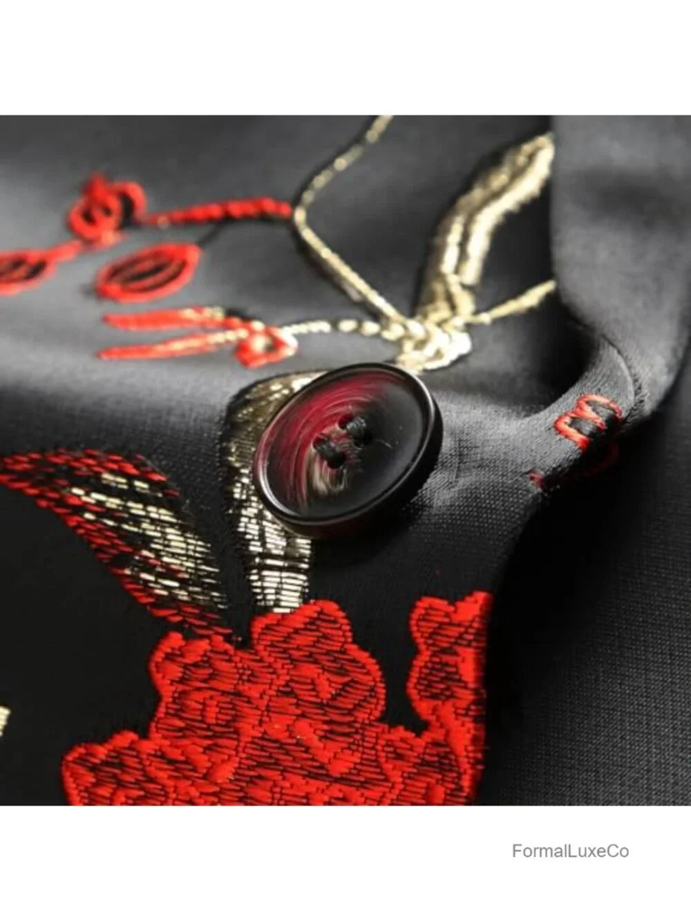 Men's Floral Jacquard Slim Fit Blazer for Party Wedding